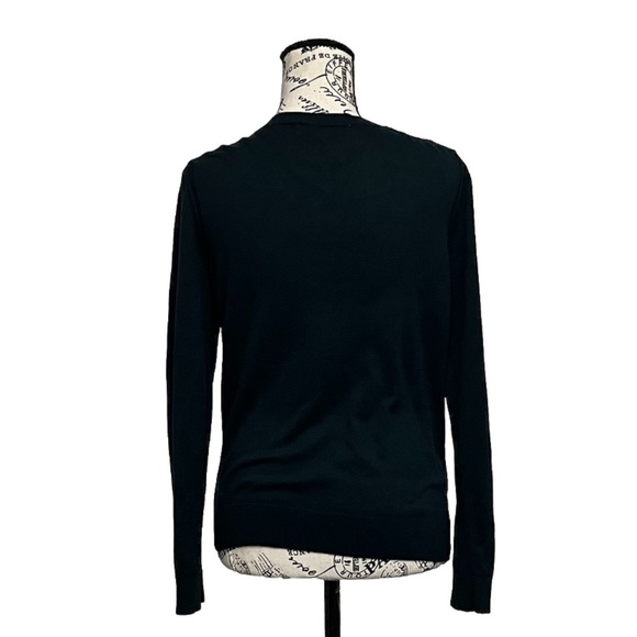LOFT Black Embellished Button Front Cardigan Sweater Women’s Size [M] - Picture 5 of 11